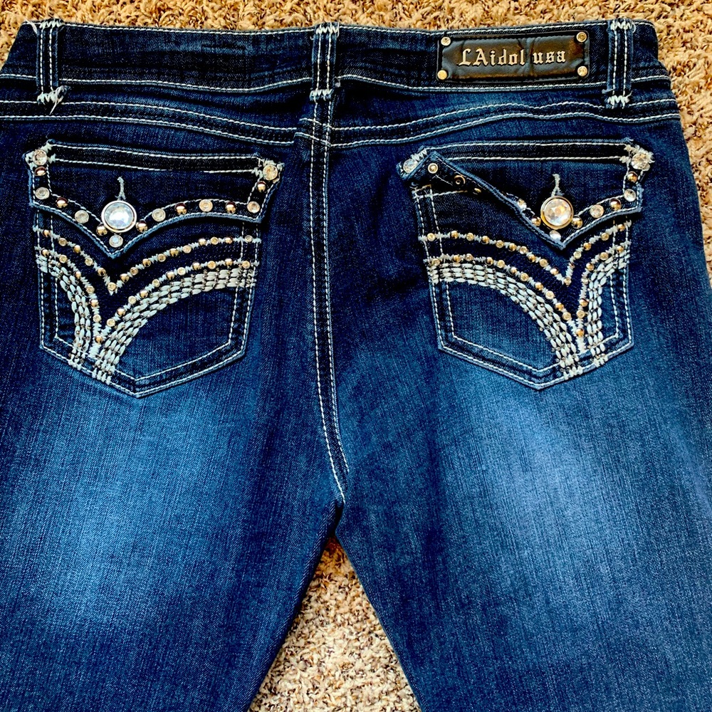 LA Idol Boot Cut Jeans Size 15 x 34